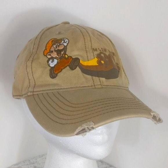 Distressed Nintendo Mario Brothers Mario Cap - Picture 1 of 11